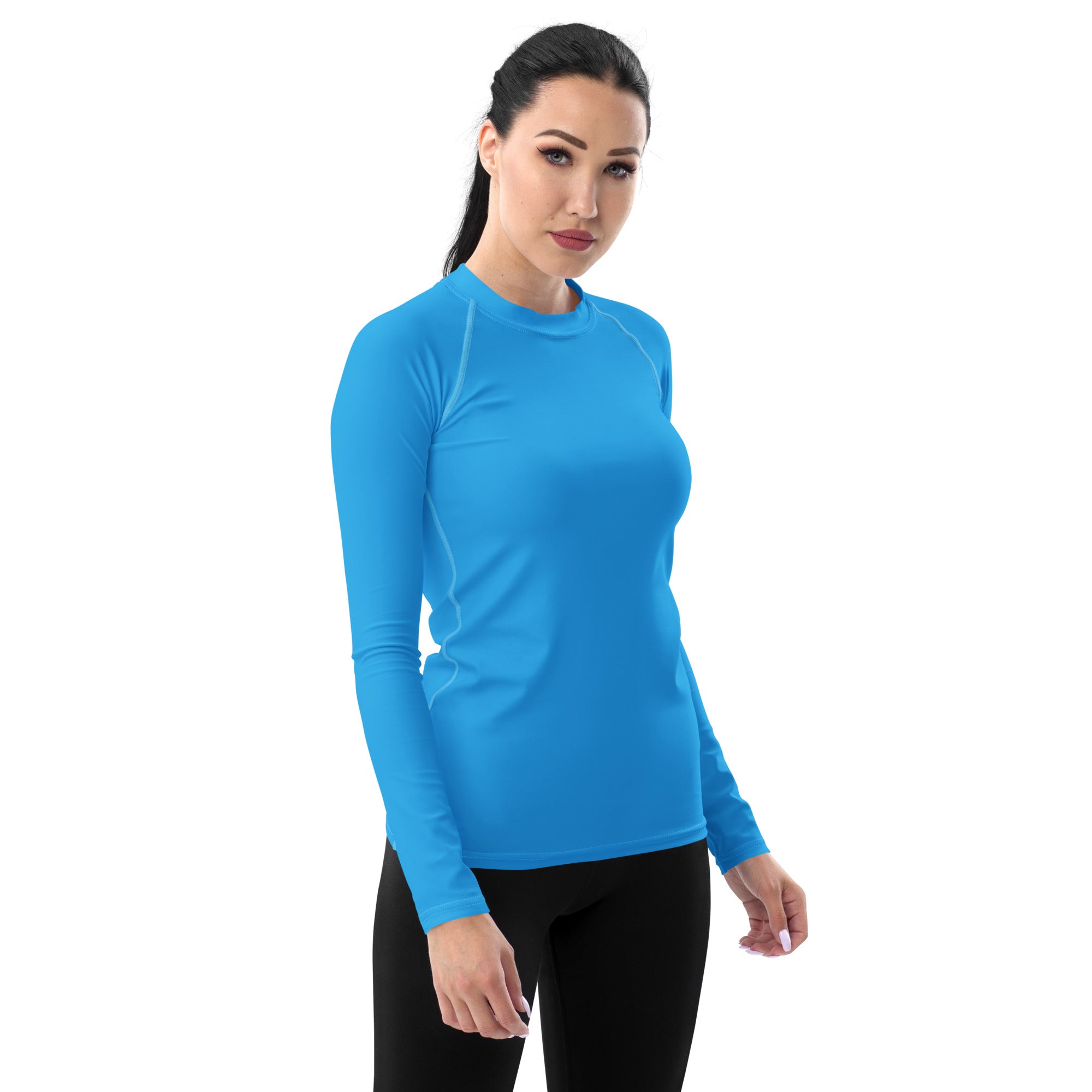 Brilliant Blue Performance Rash Guard UPF 50+